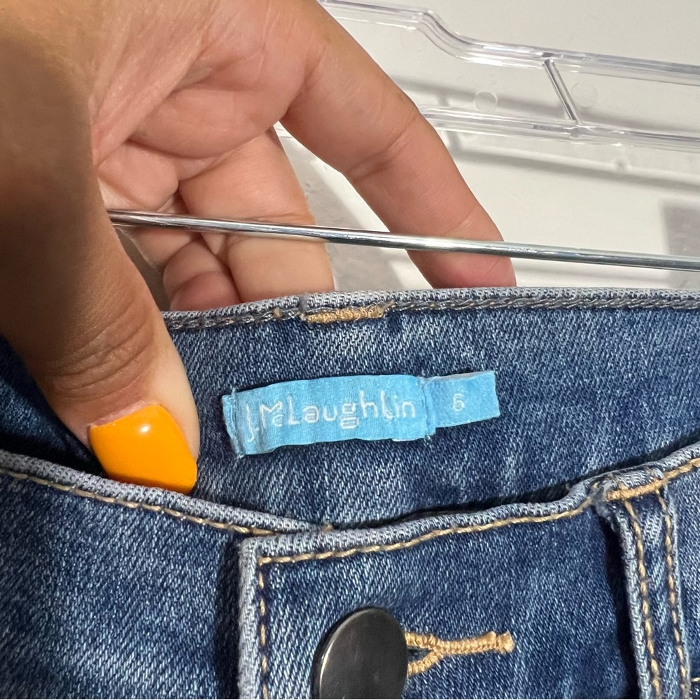 J. Mclaughlin Jaycie Patchwork Jeans Two Tone Siz… - image 6